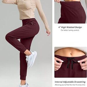 G Gradual Women's Fleece Thermal Lined Joggers - High Waisted & Water Resistant